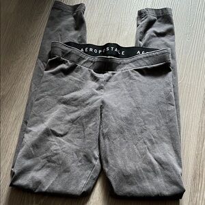 Aeropostale Gray Leggings with Elastic Waistband
